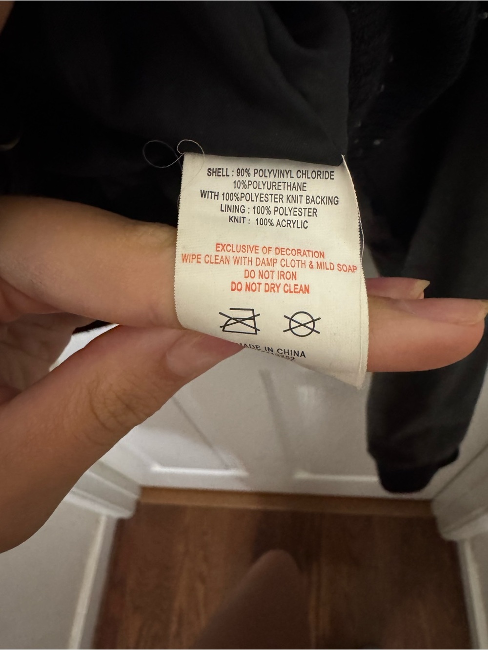 Apple Bottom Faux Leather Bomber Jacket - Picture 4 of 6